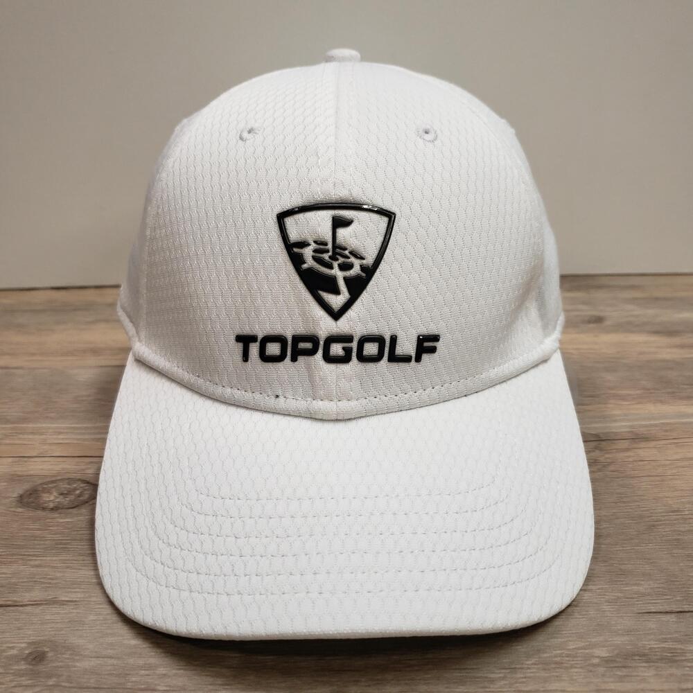 Topgolf Callaway Hat Cap Strap Back Mens One Size White Golf Adjustable